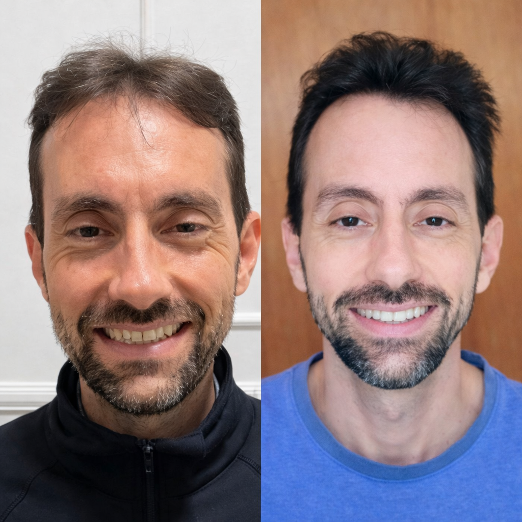 Antes e depois do visual masculino