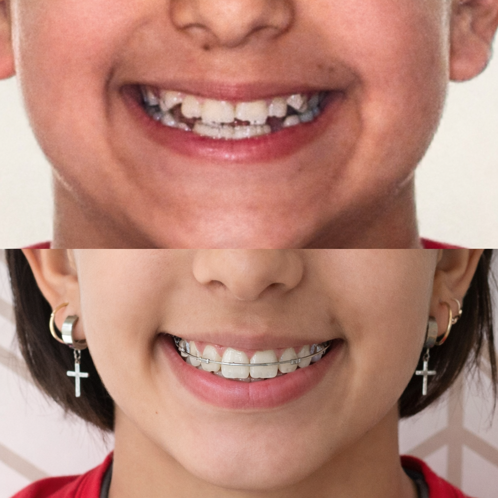 Transformação do sorriso com aparelho